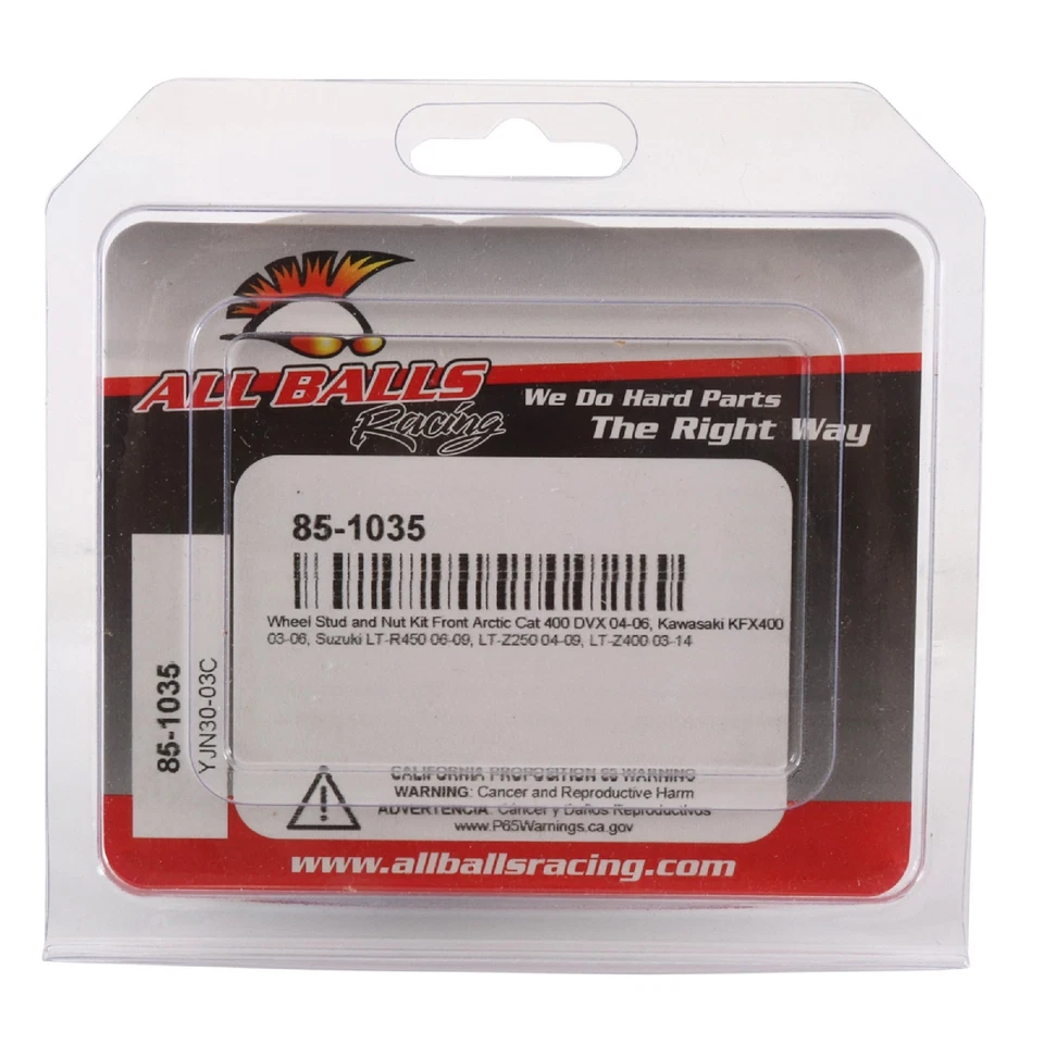 New All Balls Wheel Stud and Nut Kit 85-1035 for Suzuki LT-R 450 06 07 08 09 Foto 4 de 4