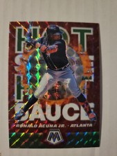 2021 Mosaic Baseball Ronald Acuna Jr  Hot Sauce Green Reactive HS6 C1