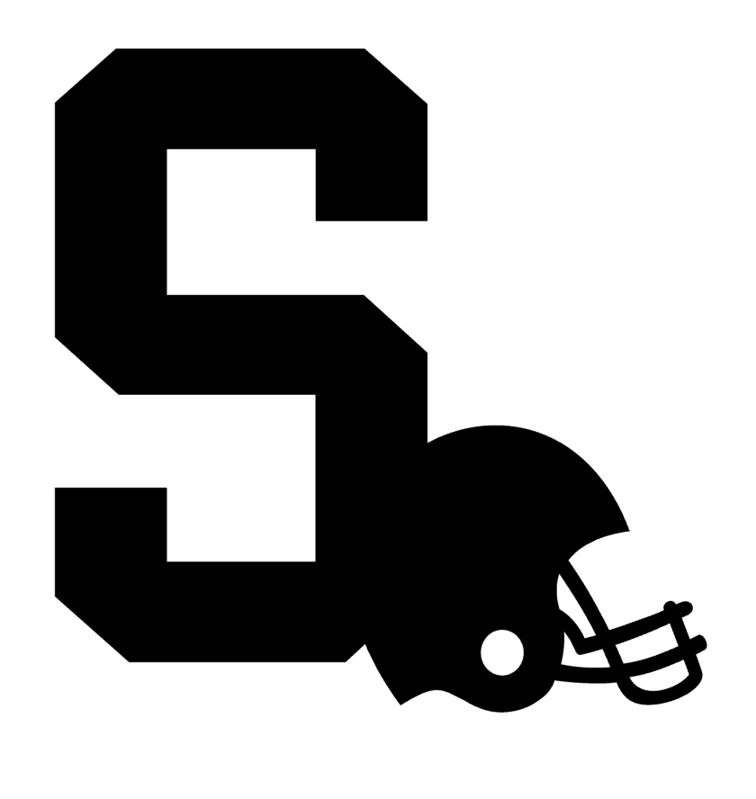 Football S Monogram Letter Initial Vinyl Decal Sticker For Home Cup Car Wall