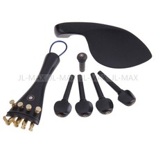 Set Ebony Wood 4/4 Violin Parts Violin Accessories 11pcs