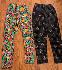 Vintage 90's Spumoni by Rose Cage Girls Lot of Leggings pants floral bow USA L