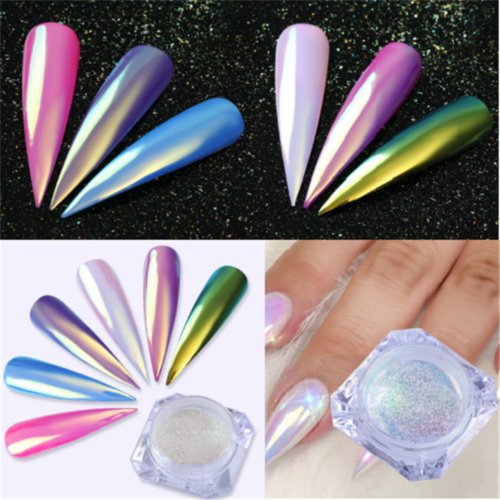Chrom Pulver Matt Pigment Perle Nägel Nail Art Kristall Glänzend Staub DE - Picture 5 of 10
