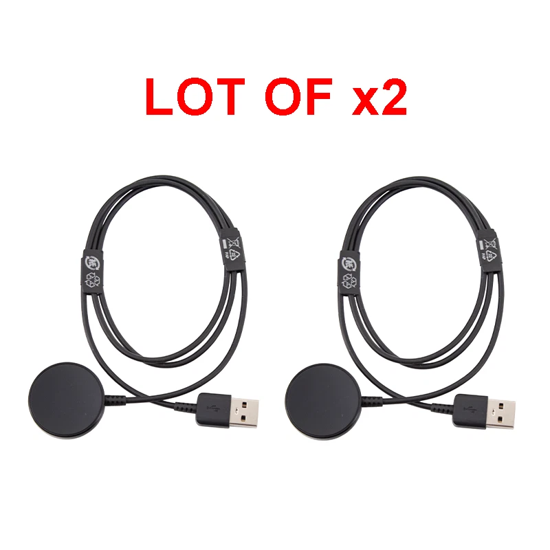 Lot of 2 OEM Samsung Galaxy Watch Active Wireless Charging Dock Black EP-OR825