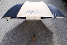 NEW Vintage RAINBOW Hotel Casino Umbrella Vicksburg MS Wood Handle NOS 1022