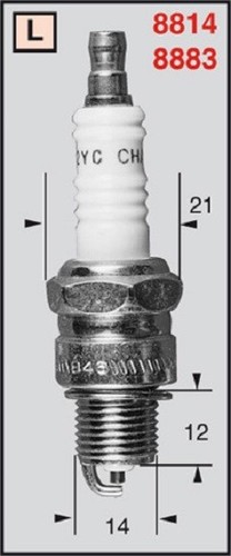 CANDELA De Ignición MBK 50 S 49 CHAMPION L86C