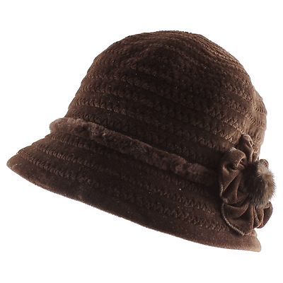 Wool Striped Dressy Cloche Bucket Packable Warm Winter Hat  display picture 1