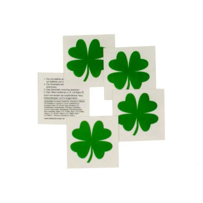 10 x Kleeblatt - Cheerleader Tatttoo - Glückstattoo - St. Patricks Day (10)