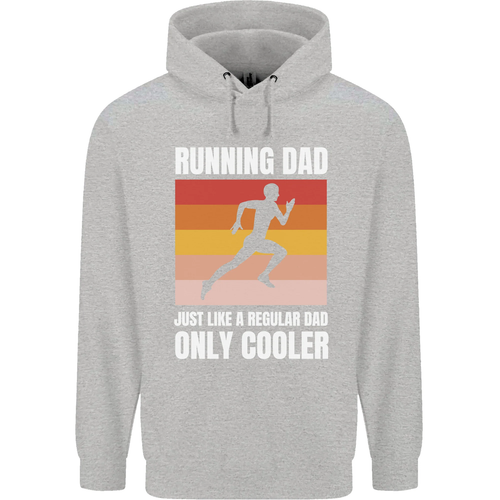 Running Dad Cross Country Marathon Runner Childrens Kids Hoodie - Picture 9 of 69
