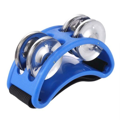 Party Foot Tambourine Foot Percussion Instrument Drum Stick Shaking Bell FB - Picture 9 of 13