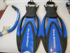 U.S. Divers Proflex Snorkel and Fins, Size S 4-7 