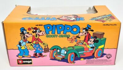 Burago 1/18 - Pippo Goofy Dingo Walt Disney In Bugatti Yellow 8005