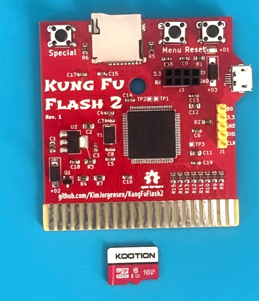 Commodore 64 /128 Cartuccia Kung Fu flash 2 + Micro SD con + 80 MILA GIOCHI - Immagine 4 di 4