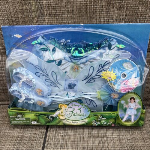Disney Fairies Tinker Bell Friends RANI DRESS UP SET Costume- DVD- Wand NIB 4/6x