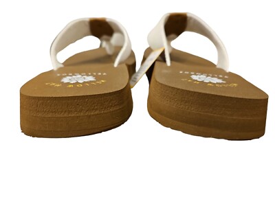 Yellow Box Flip Flops Womens 7.5 White Multi Navin Sandal