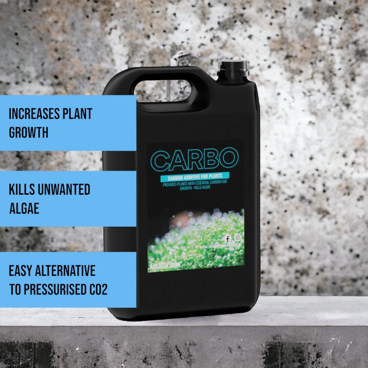 Liquid carbon top for aquarium