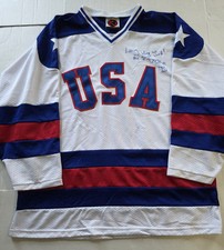 Vintage USA Hockey XL Jersey K1 1980s Olympic Gold Team Dave Silk Signed 