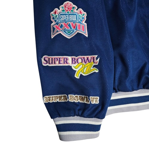 Vintage Dallas Cowboys Bomber Jacket Mens L 5x Super Bowl Champions Snap G-III - Picture 3 of 14