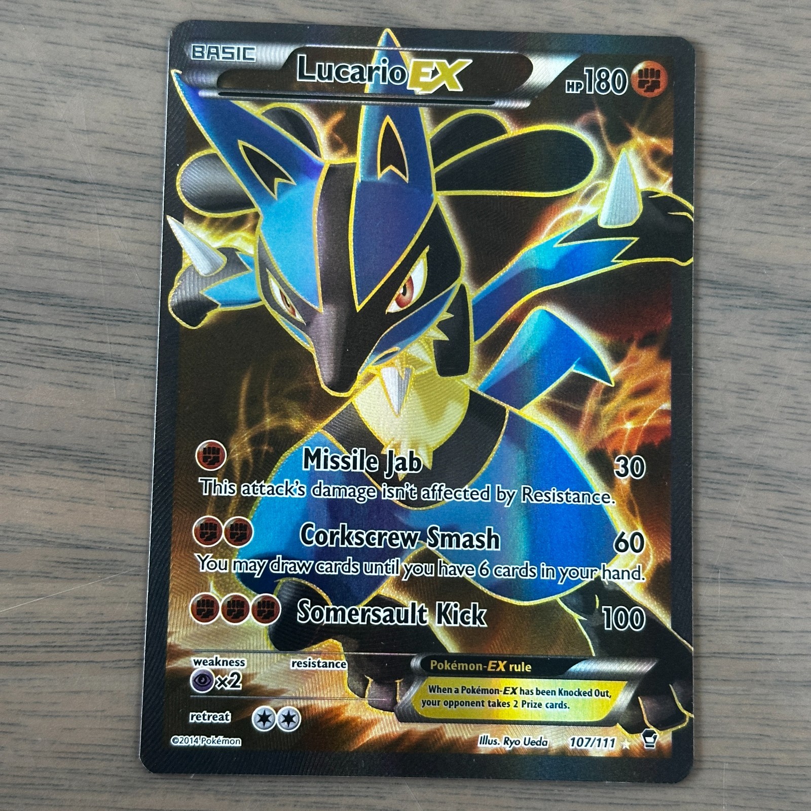 Lucario EX Full Art 107/111 - Furious Fists - EXCELLENT