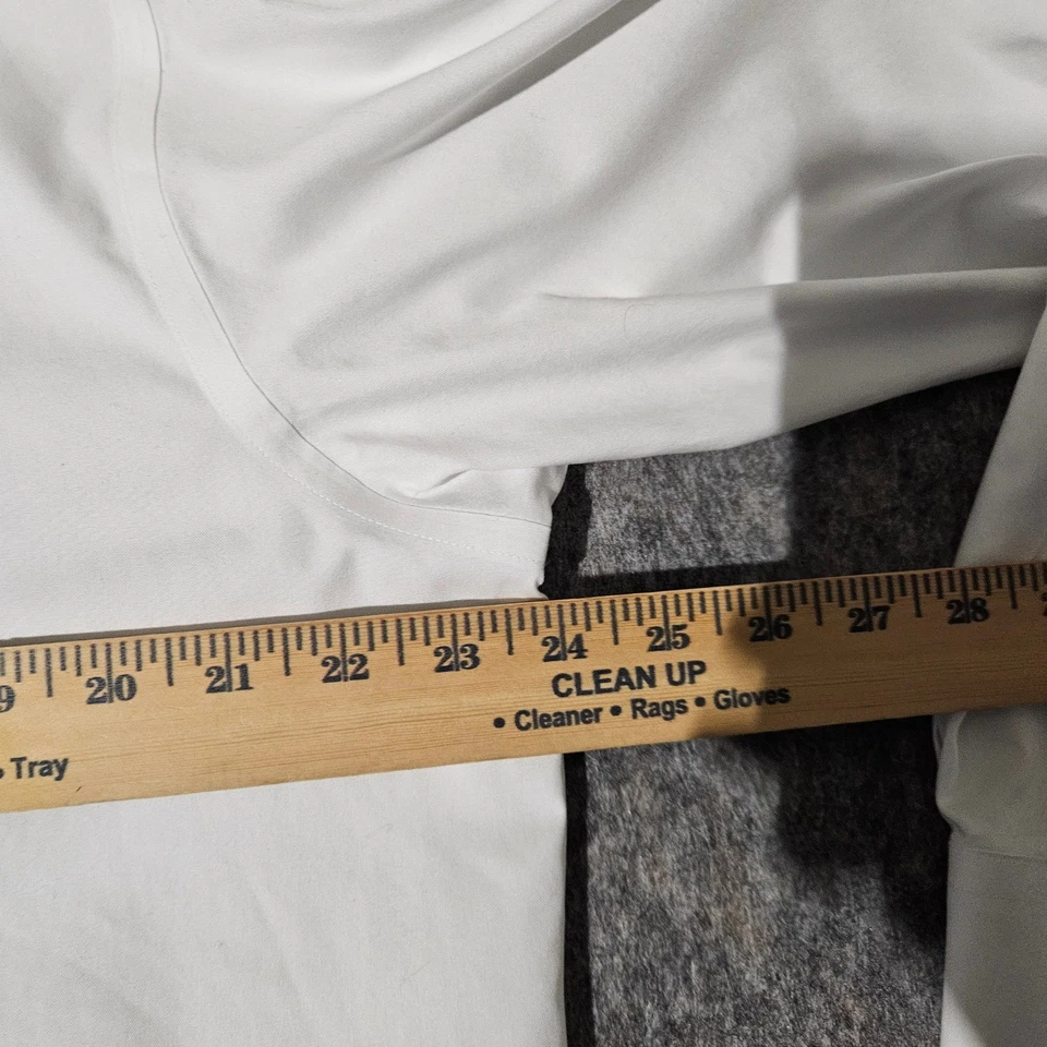 Camisa social masculina branca pura Brooks Brothers Madison algodão supima não ferro 16 32 - Imagem 3 de 4