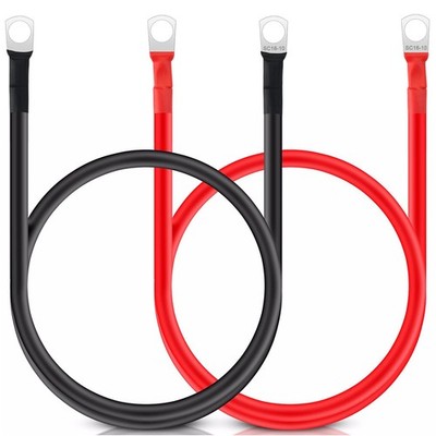 Bolatus 2 Stück 50cm Batterie Wechselrichter Kabel 5AWG/16mm² 12V 16mm²/50cm