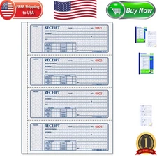 Portable Money Receipt Book with Flexible Cover, 11" x 8" - Triplicate Forms