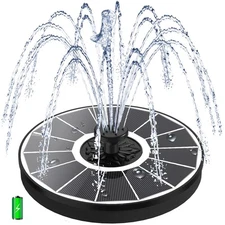 Solar Fountain Pump with 2000 mAh Battery Backup Works in Shade, 3.5 W Glass ...