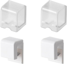 2PCS White Toothbrush Holder Wall Mounted with Cover, Toothbrush Storage O