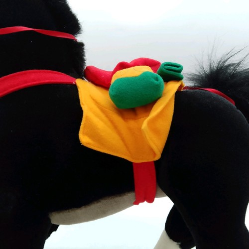 Disney Mulan Khan Black Horse Red Saddle 14" Plush Toy (#H1/09) - Picture 10 of 14