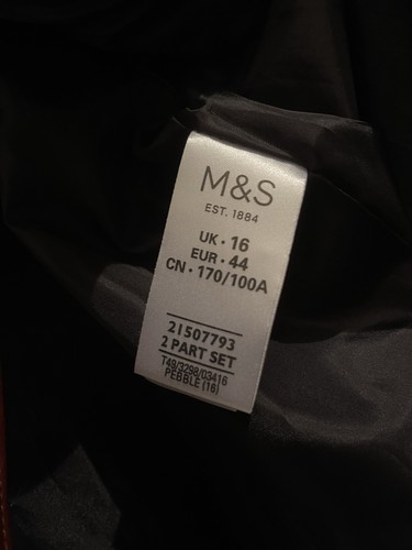 M&S Pebble Trench Coat Size 16 Belt VGC Beige Marks Spencer - Picture 9 of 9