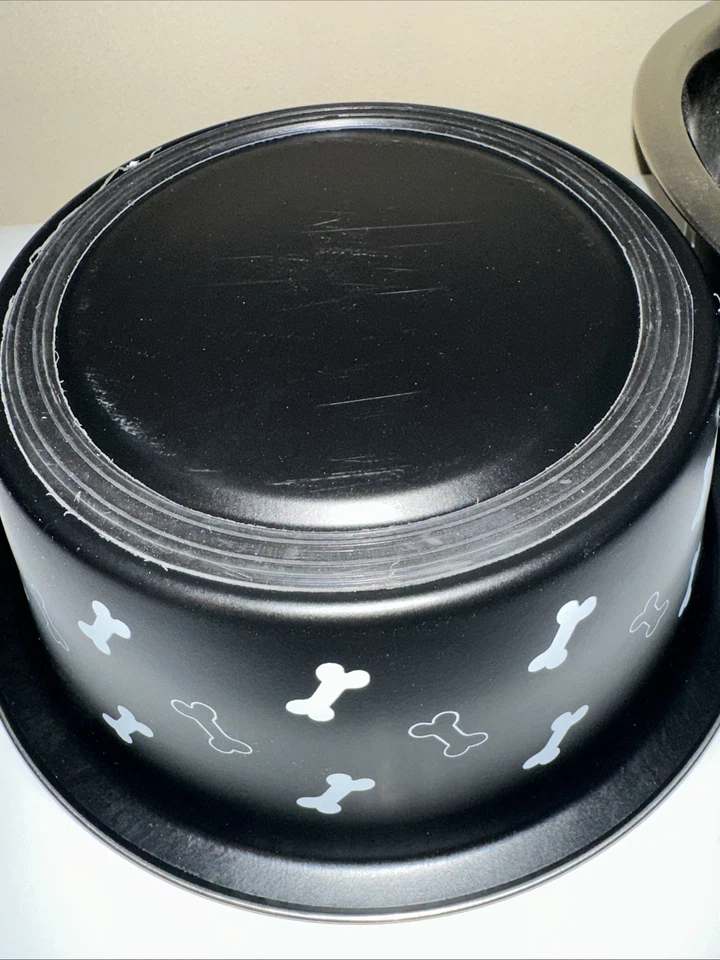 2 cuencos grandes de acero inoxidable para perros antideslizantes platos de alimentación para mascotas de alta resistencia 48 oz nuevos Foto 3 de 4