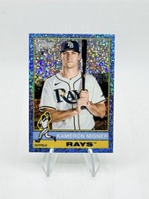 2025 Topps Heritage Kameron Misner Rookie Chrome Blue Sparkle Refractor Rays