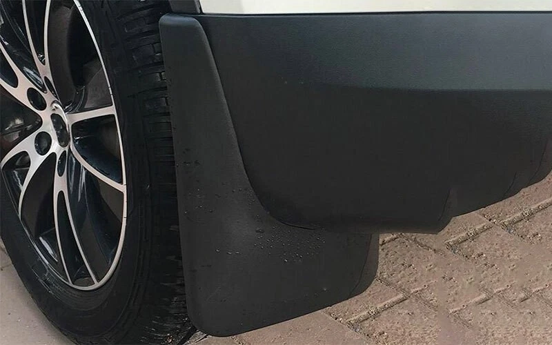 Protetor contra respingos aba de lama esquerda direita 4 peças para Volkswagen Tiguan 2010-2016 preto ABS - Imagem 4 de 4