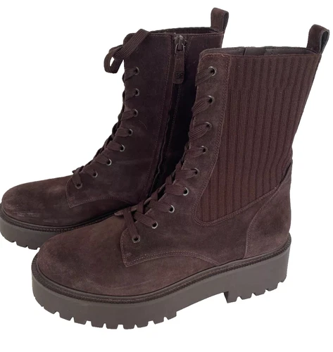 Sam Edelman Women's Evina Lace Up Combat Boots Brown Suede Size 11 M