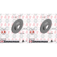 2X Zimmermann Sport Bremsscheiben 278Mm Gelocht Hinten Passend FüR Alfa 159 Brer