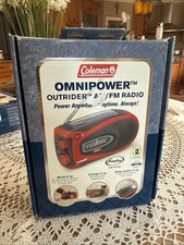 Coleman Omnipower Outrider Self Powered  Solar Radio Portable AM FM Open Box