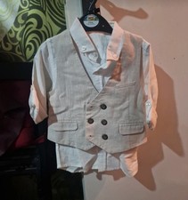 M&S Cotton/ Linen 3-4 Years Old Boys Suit