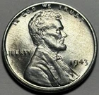 1943 Lincoln Steel Wheat Cent — WWII Issue — BU Unciruclated MS+ Gem 💎