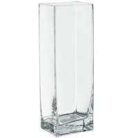 DRW Tischvase, Glas, Transparent, 10 X 8 X 30 Cm