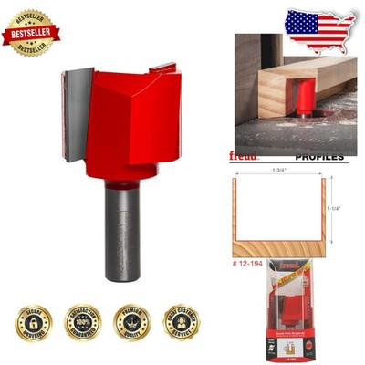 Double Flute Router Bit, 1-3/4'' Straight Cut, TiCo Hi-Density Carbide