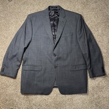 Lauren Ralph Lauren Blazer Mens 48R Gray 100 Wool Two Button Jacket Sport Coat