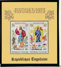Togo  bloc  tableau   pâques  1973  num   67   **