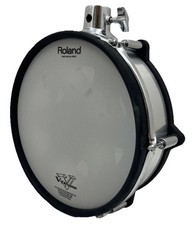 Roland PD-125X V Drum Chrome w/Ball Rack Mount - 6 FT Cable Excellent Condition