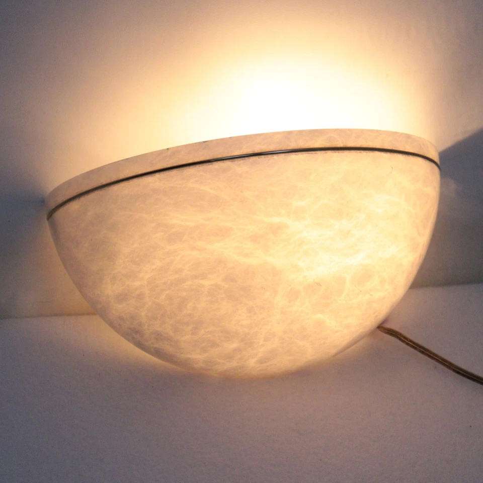 Lámpara de Pared Española Brutalista Latón Alabastro Sarreal I Illum España Aplique Artístico De Colección Foto 4 de 4