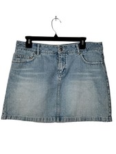 Route 66 Vintage Light Blue Denim Mini Skirt Size 11/12 EUC