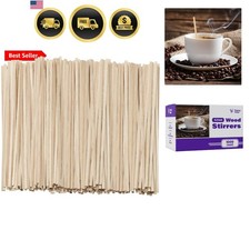 1000 Count 5.5 Inch Wooden Coffee Stirrers - Wood Stir Sticks, Biodegradable...