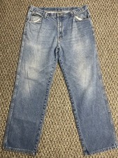 Vintage Calvin Klein Jeans Men 34x29 Made USA Light Wash Relaxed Straight 90s