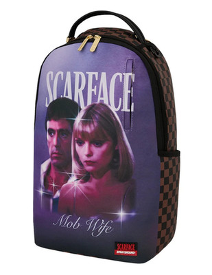 Sprayground Scarface Mob Wife Backpack New Black Bookbag Large School Bag