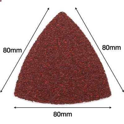 100pcs Triangle Sanding Pads Sandpaper Hook and Loop Sanding Sheet for Wood F...
