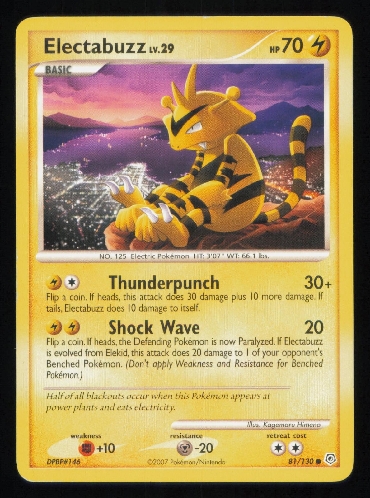 ELECTABUZZ 81/130 COMMON DIAMOND & PEARL LP POKEMON