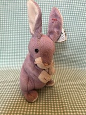 Retired Ty Beanie Babies - Springy 29th Feb 2000-purple Rabbit Soft Toy With Tag